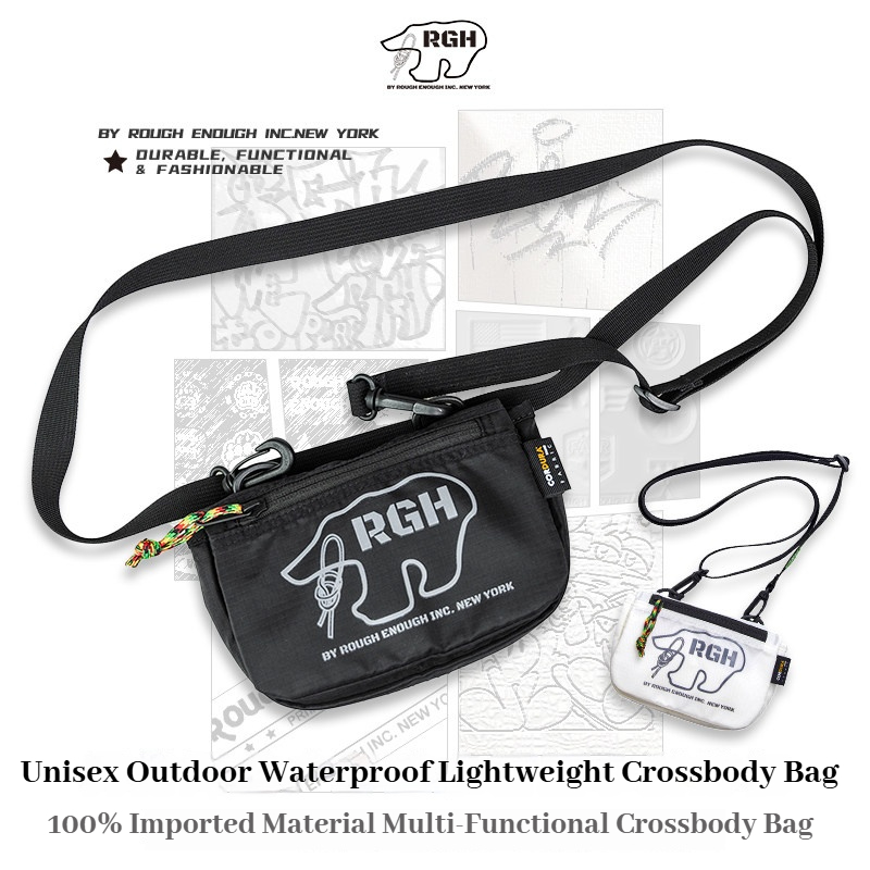 Sling Backpack Shoulder - RGH Wasserdichte Canvas Mini-Umhängetasche, leichte Outdoor-Schultertasche