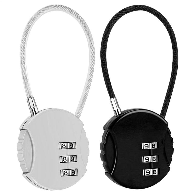 Backpack Lock Combo - Runde Form, Gepäck-Kombi-Schloss, 3-stellige Zahlenkombination, Reise-Kombination,