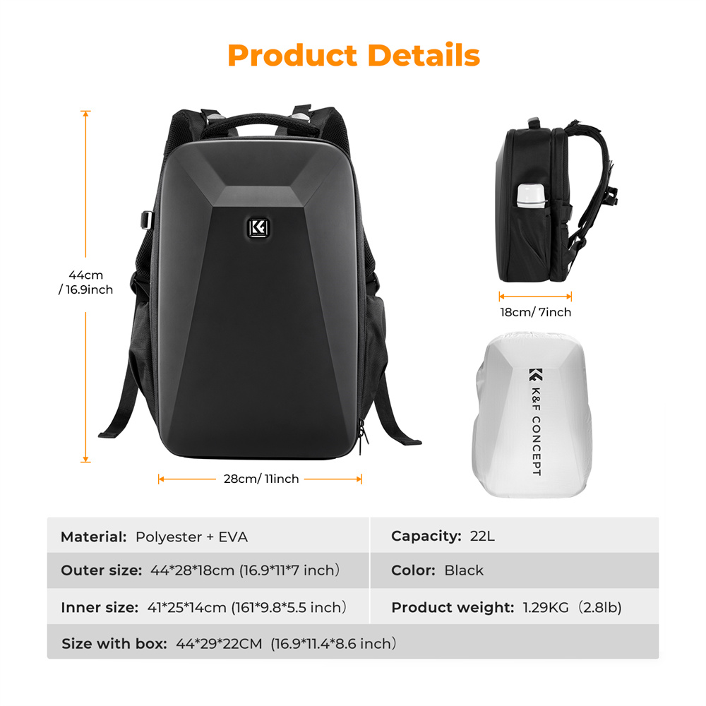K&F CONCEPT Kameratasche mit g – Rain Cover Backpack Bewertung und Preis