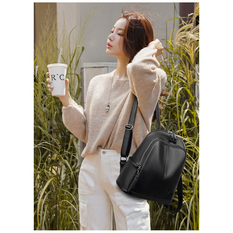 Neue koreanische weiche PU-Led – Leather Backpack Vintage Bewertung und Preis