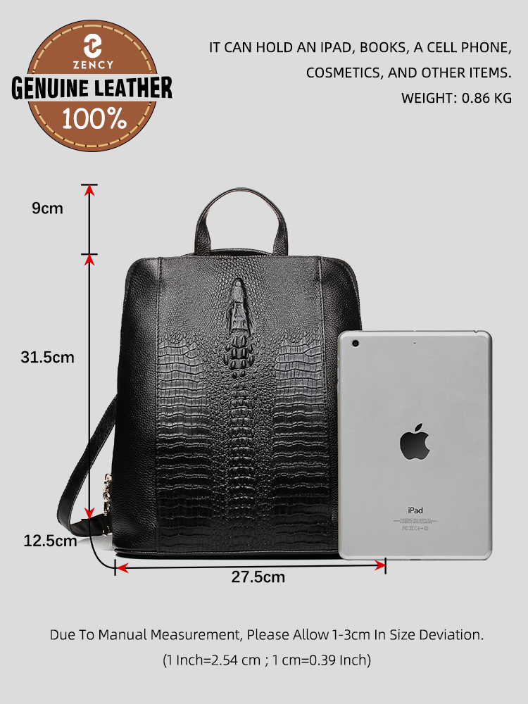 Zency Damen-Rucksack aus Kroko – Leather Backpack Vintage Bewertung und Preis