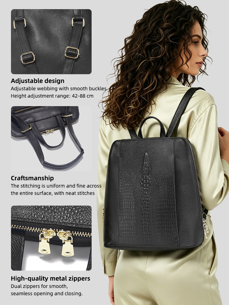 Zency Damen-Rucksack aus Kroko – Leather Backpack Vintage Bewertung und Preis